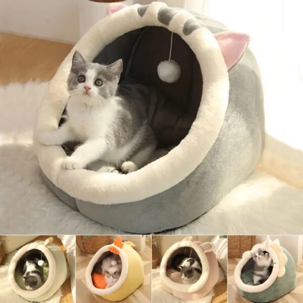 Four Seasons Nest Cat House, Dog House Pet Villa Semi closed Cat Home