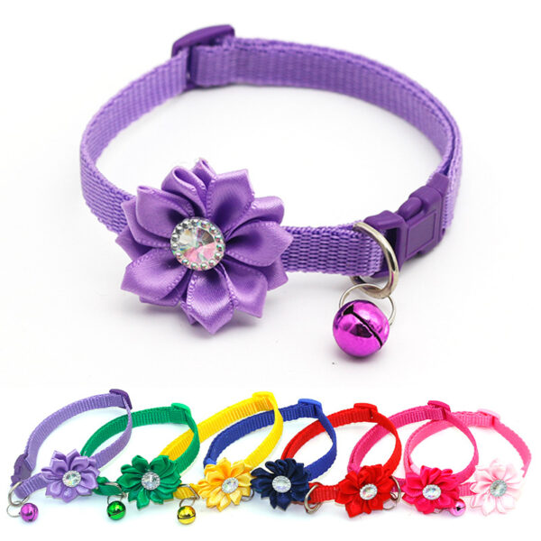 Cat Flower Collar Belt, Neck Belt Adjustable Strap Collars & Harnesses, Leashes & Collars