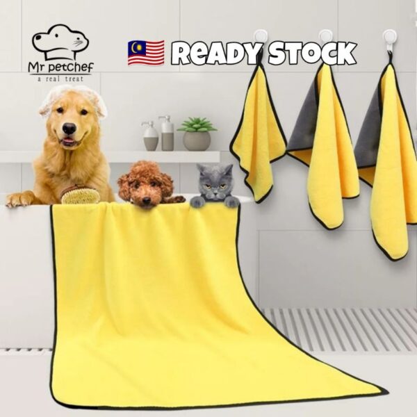 Cat shower Towel Double Layer Ultra Soft Scratch Proof Microfiber Towel. Bike wash
