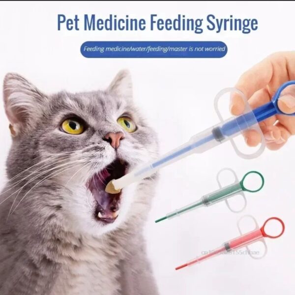 Pill feeding syringe, Capsule, Potion, tablets, Comfortably feeding pills to your dogs and cats