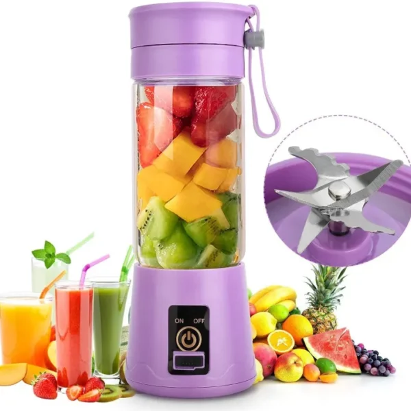 Mini Usb Rechargeable Portable Electric Fruit Juicer - Smoothie Maker - Blender Machine - Juice Maker (P-1902)