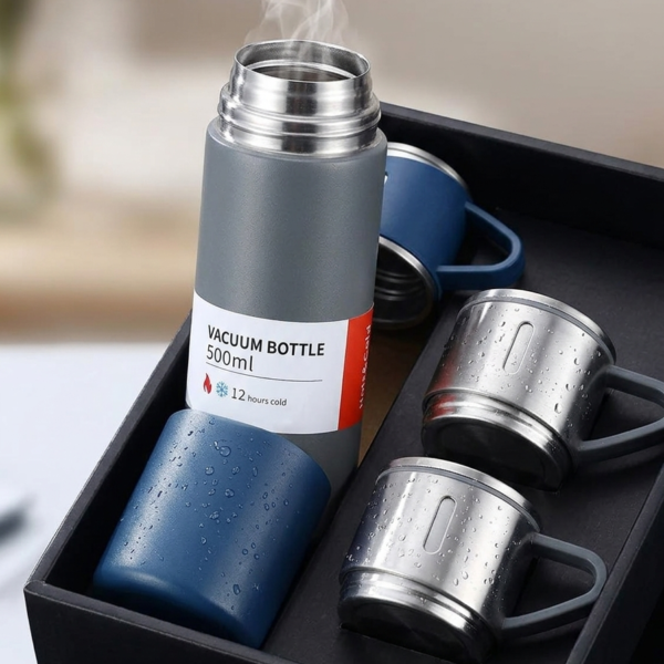 Vacuum flask stainless steel (500 ml flask) (12 hours hot and cold) ( Colour Not Selected ) (P-1898)