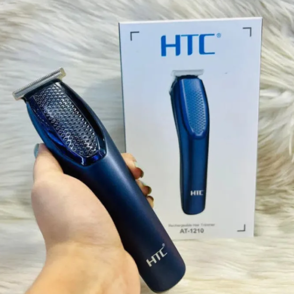 HTC AT-1210 Professional Hair Clipper Trimmer for Men – Stainless Steel Blade, Cordless, Skin-Friendly, 4 Combs (P-3576)