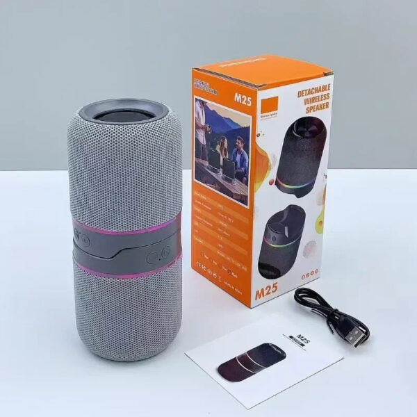 2-in-1 Magnetic Speaker Wireless Bluetooth Speaker Dazzling Split Subwoofer Wireless Bluetooth Audio RGB (P-3580)